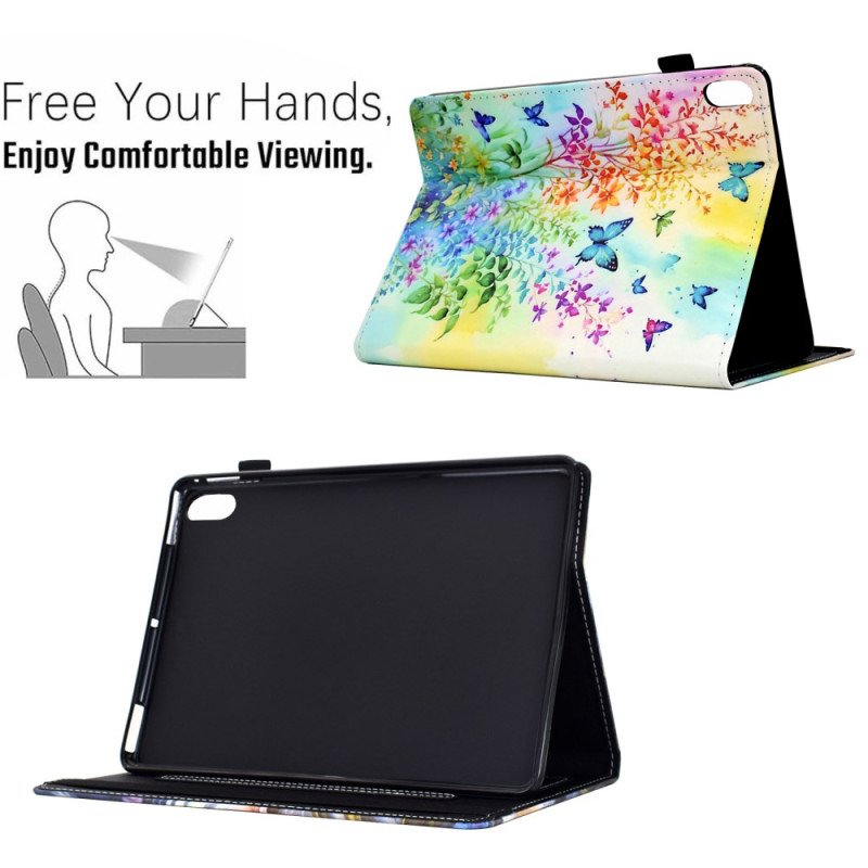 Fodral iPad (2025) Blommor Och Fjärilar