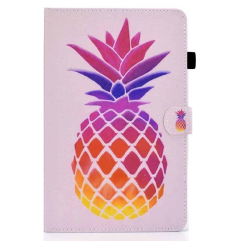Fodral iPad (2025) Färgglad Ananas