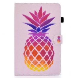 Fodral iPad (2025) Färgglad Ananas
