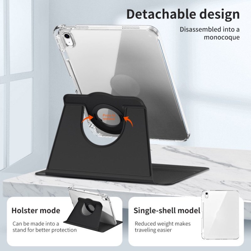 Fodral iPad (2025) Hybrid Med Roterande Stativ
