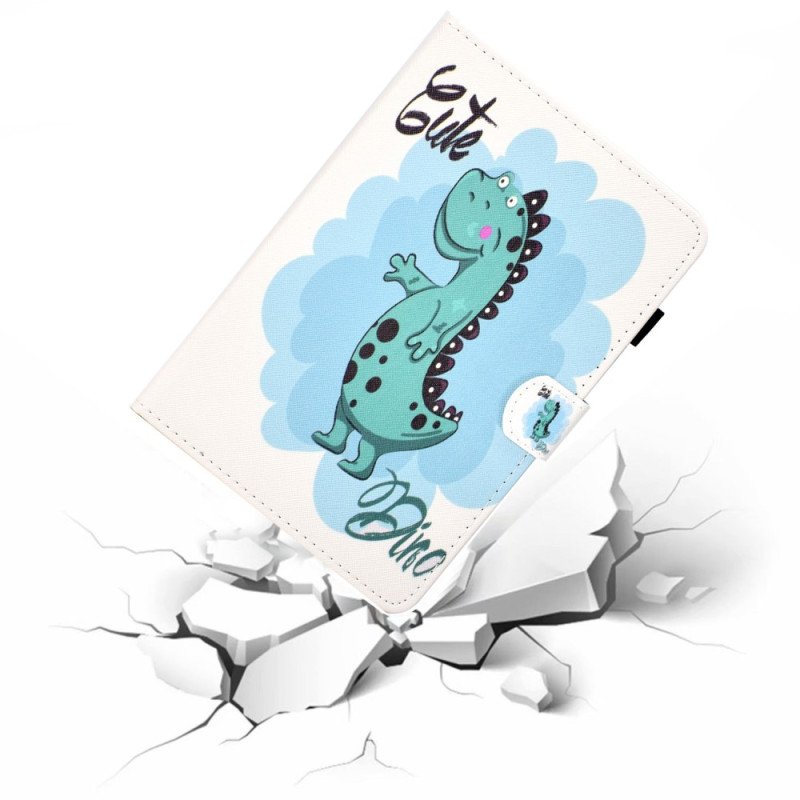 Fodral iPad (2025) Söt Dinosaurie