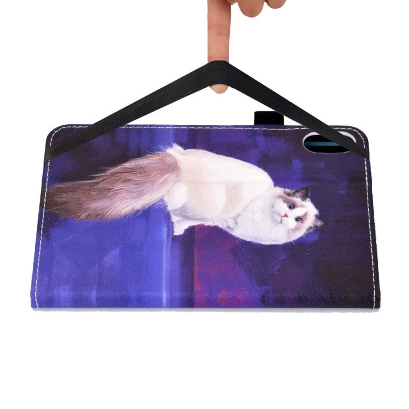 Fodral iPad (2025) Vit Katt