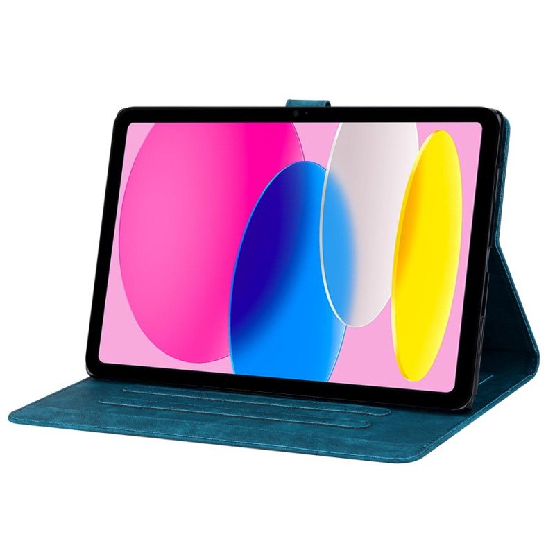 Läderskal Fodral iPad (2025) Körsbärsblom Och Katter