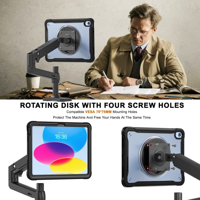Skal För iPad (2025) Integrerat Justerbart Stativ