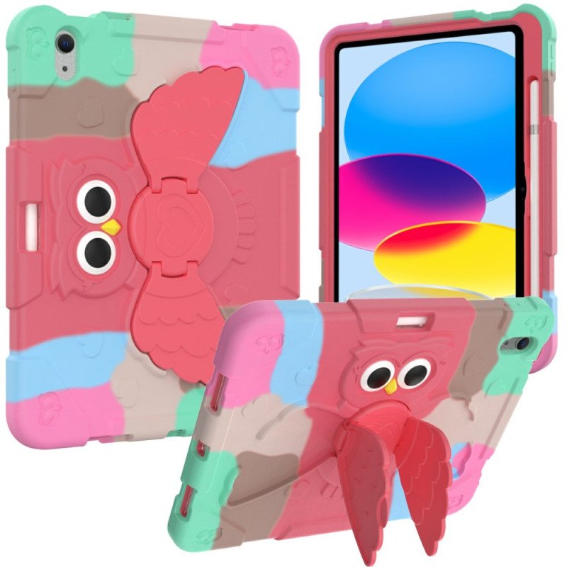 Skal För iPad (2025) Roterande Stativ Med Fjäril Och Tonad Färg För Barn