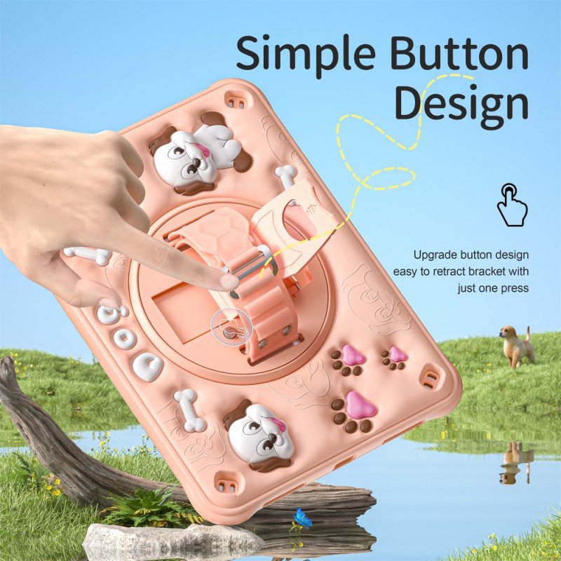 Skal iPad (2025) Axelrem Och Stativ För Hund För Barn