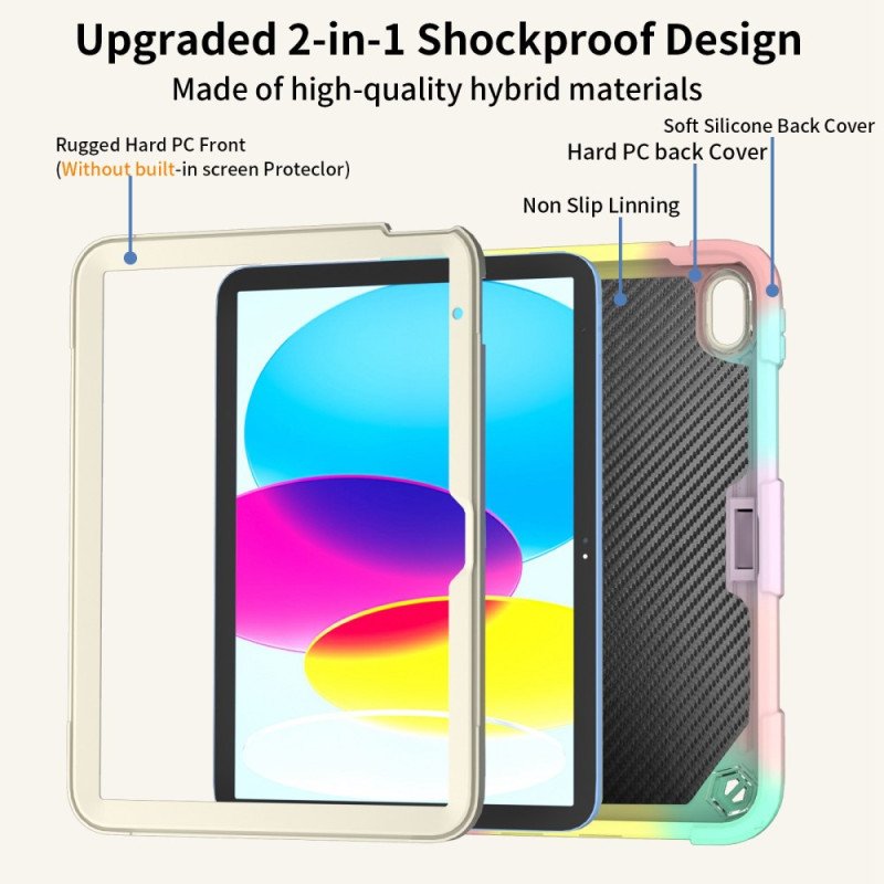 Skal iPad (2025) Slitstark Och Fjärilsaxelrem