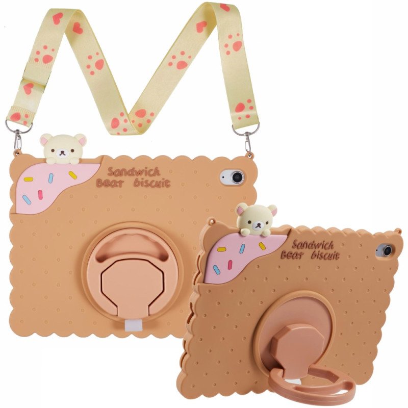 Skal iPad (2025) Telefonfodral Stativ Med Kexdesign