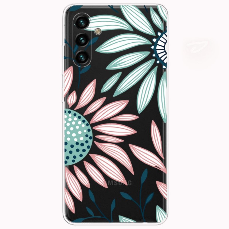 Mobilskal Samsung Galaxy A13 5G / A04s Transparent En Blomma