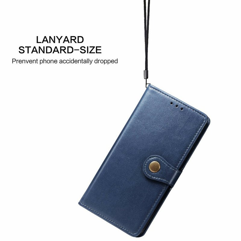 Fodral Samsung Galaxy A51 Imiterat Läder Och Vintagelås