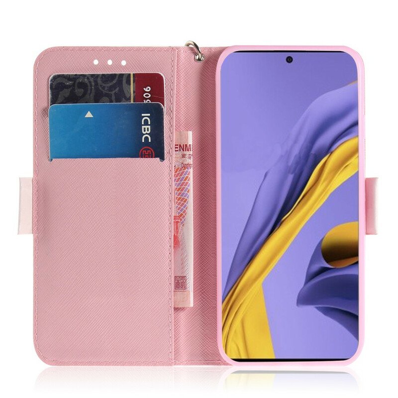 Fodral Samsung Galaxy A51 Med Kedjar Panda Love Med Snodd