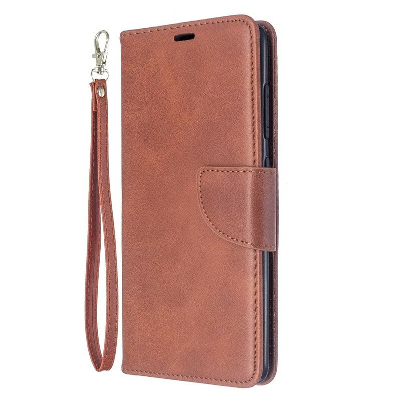 Folio-fodral Samsung Galaxy A51 Läderfodral Slät Flap Sned