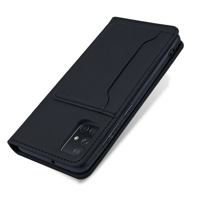 Folio-fodral Samsung Galaxy A51 Läderfodral Stativ För Korthållare