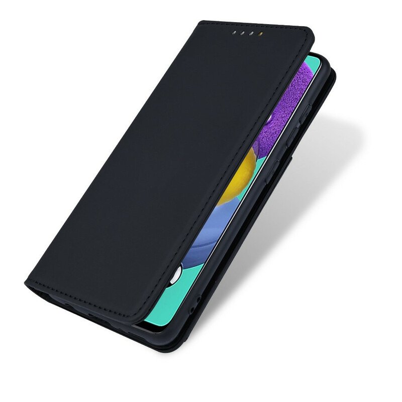 Folio-fodral Samsung Galaxy A51 Läderfodral Stativ För Korthållare