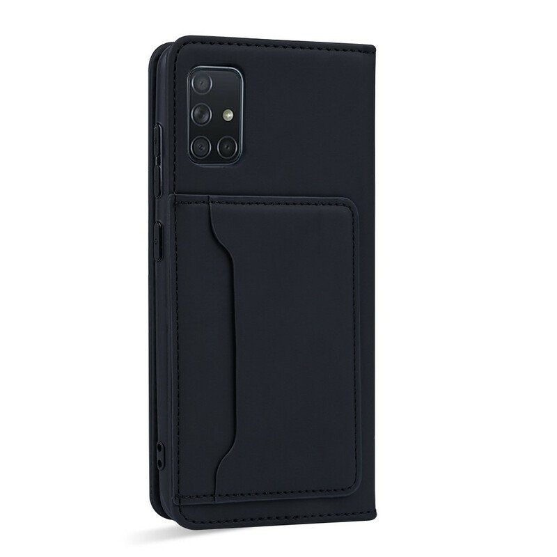Folio-fodral Samsung Galaxy A51 Läderfodral Stativ För Korthållare