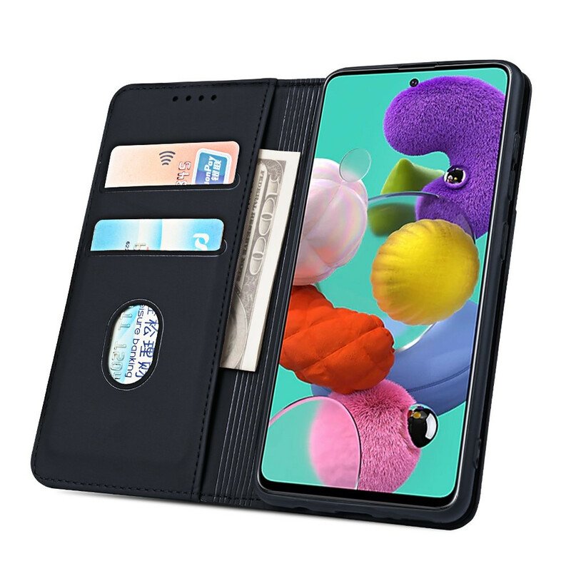 Folio-fodral Samsung Galaxy A51 Läderfodral Stativ För Korthållare
