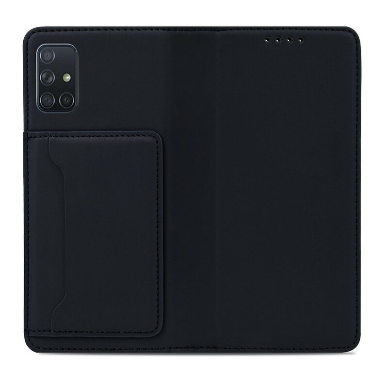 Folio-fodral Samsung Galaxy A51 Läderfodral Stativ För Korthållare
