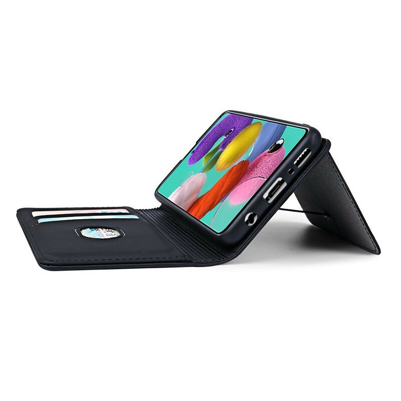 Folio-fodral Samsung Galaxy A51 Läderfodral Stativ För Korthållare