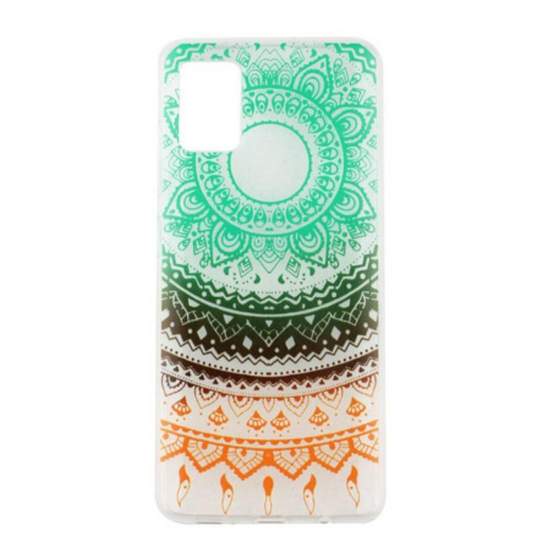 Skal Samsung Galaxy A51 Sömlös Mörk Färgglad Mandala